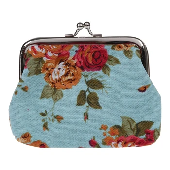 

New Canvas Hasp Purse Key Coin Wallet Bag(blue)