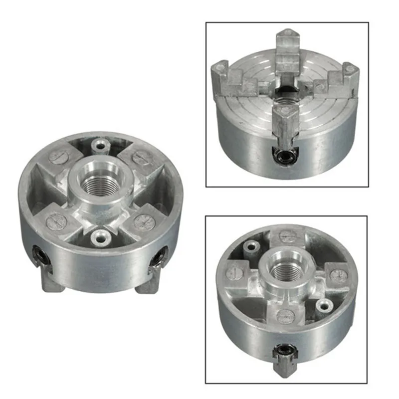 4 Jaw Chuck Z011A for Metal Mini Lathe M12x1mm Threaded Back 1.8~56mm/12~65mm Collet Lathe Accessory