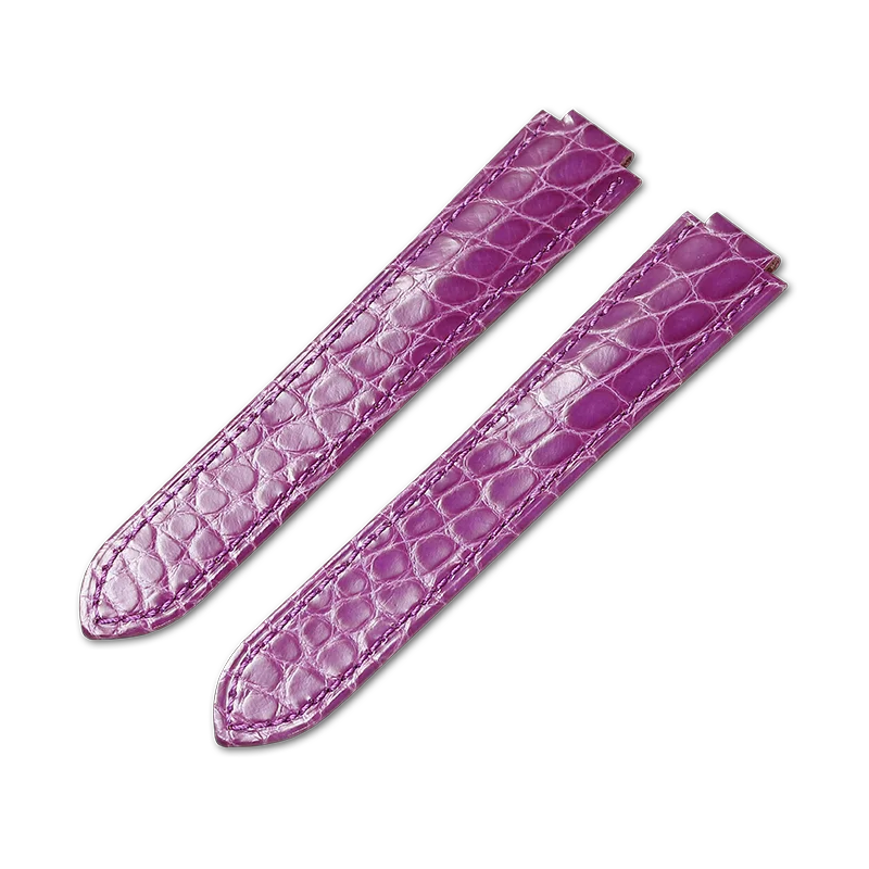 purple Ремешок для часов из натуральной кожи ремешок из кожи аллигатора Черный Коричневый цвет ремешок для часов - Цвет ремешка: purple