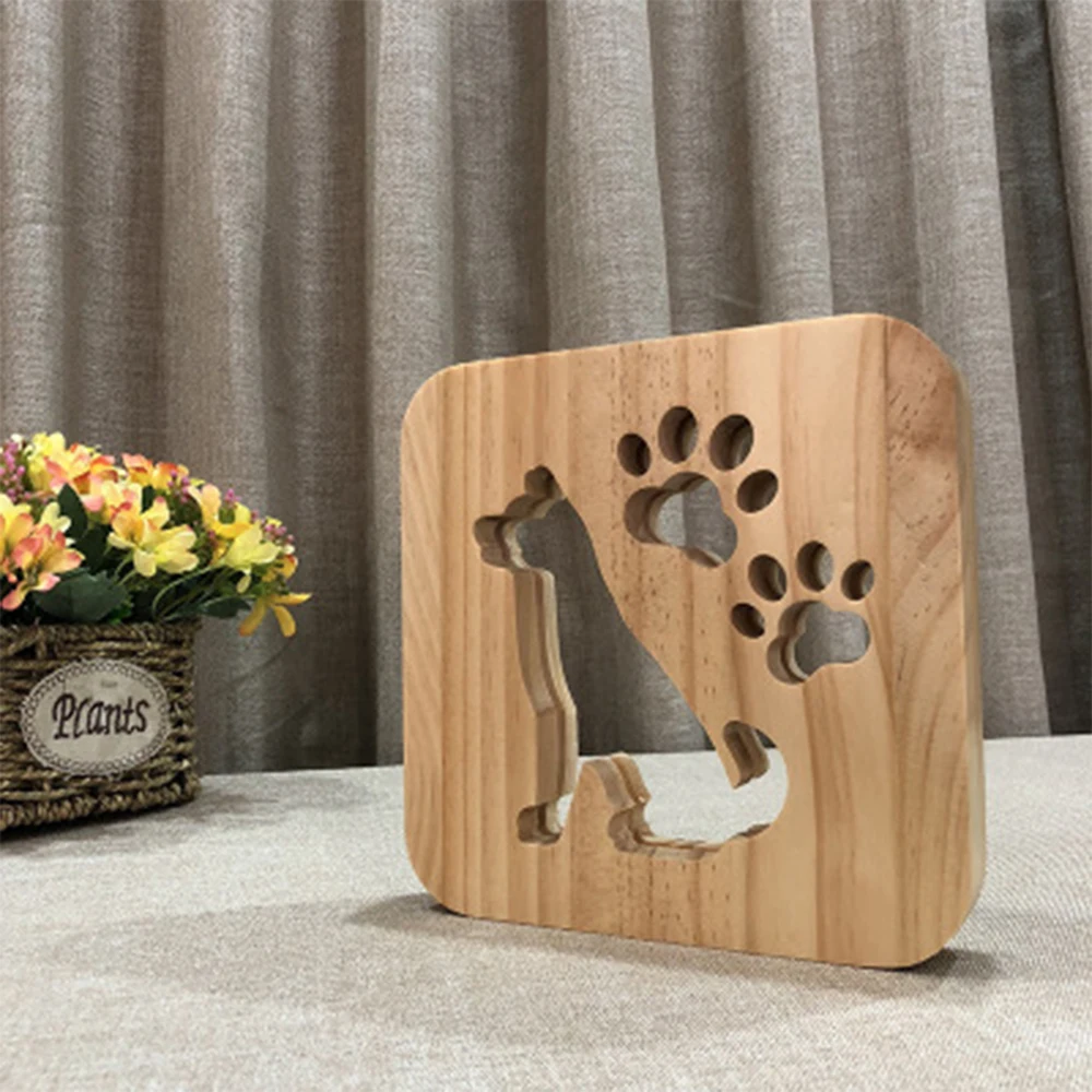 3D Shadow Luminaria лампа Ночной светильник светодиодный безопасный декоративный подарок Настольный светильник s энергосберегающий Универсальный теплый светильник для настроения Usb для спальни