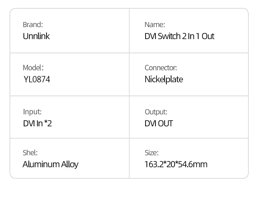 Unnlink переключатель dvi 2X1 2 в 1 выход UHD 4K 3D Визуальный FHD драйвер бесплатный ИК пульт дистанционного управления переключатель для проектора монитор компьютера