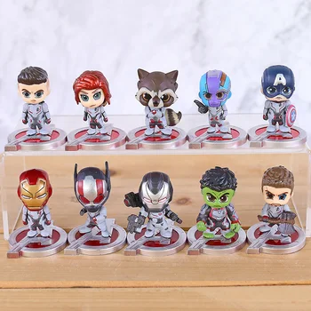 

Avengers Endgame Team Suit Iron Man Captain America Black Widow Nebula War Machine Figures Toys Car Decoration Dolls 10pcs/set