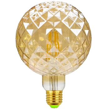 

TIANFAN Led Bulbs Vintage Light Bulb G125 Big Globe Crystal Golden Glass 4W 220/240V E27 2700K Super Warm White Edison Led Bulb