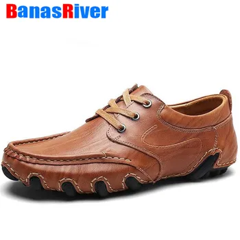 

Men's Casual Shoes Fashion British Style Leather High-Quality Outdoor Handmade Loafers Driving Walking Zapatos Chaussure Hombre