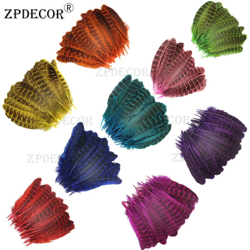 

ZPDECOR 10-15 cm Hen Ringneck pheasant feathers Wing Quills feathers