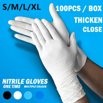 

100-300pcs Disposable Gloves Super Thin Nitrile Latex Gloves Cleaning Food Gloves Household Cleaning Gloves Size S / M / L / XL