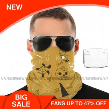 

Pumpkin Mouth Face Mask Pumpkin Facial Mask Funny for Adult with Filters Polyester Mask