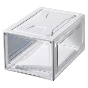 

1Pc Transparent Sneaker Case Shoe Box Display Shoe Cabinet Clamshell Pattern Box