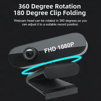 

H803 Full HD USB Webcamera Digital 2MP 1080P Web Camera with Microphone Fixed Focus Privacy Shutter for Conferencing Streaming