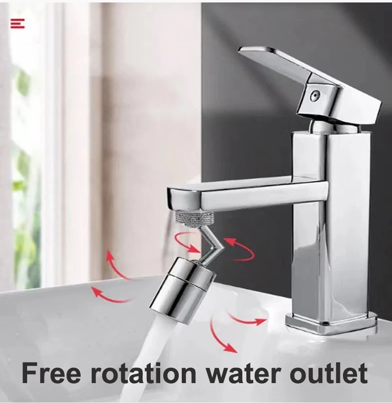 Description Picture 4 of itemSplash Filter Faucet 720° Rotate Water Outlet Faucet Extender Bubbler Sprayer Kitchen Bathroom Sink Accessories Water Tap Filter