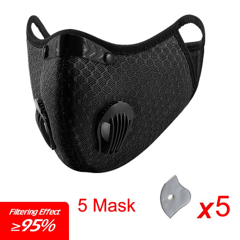 4 шт волос шарф головы женщин лицо Maskswashable и многоразовые Facemask Мода Sheild черные