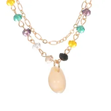 Стиль полностью натуральный корпус красочный драгоценный камень кулон богемный стиль двойной слой ножной браслет