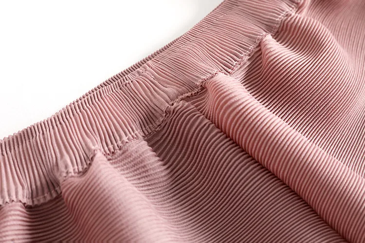 MIYAKE fold Весенние новые кружевные Свободные повседневные прямые женские брюки с высокой талией