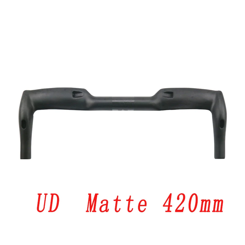UD Matte 420mm Без логотипа, черный TT руль для триатлона, карбоновый руль для велосипеда Bullhorn UD, матовый/глянцевый руль для дорожного велосипеда TT - Цвет: UD Matte 420mm