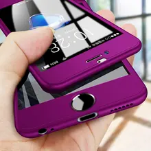 Роскошный 360 Полный Чехол для iPhone 7 8 6 6s Plus 5 5S SE защитный чехол для iPhone XS Max XR 7 8 Plus чехол для телефона со стеклом