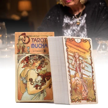 

78pcs Cards Tarot Mucha Tarot Cards Tarot Card Board Game For Personal Family And Friends Use Board Game Party Deck Cards