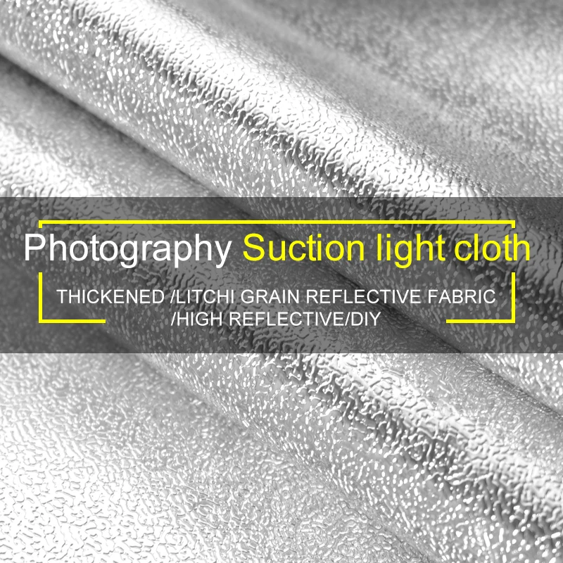 Photo Reflector Props Photo Studio Reflector Cloth Silver DIY Lighting Box Litchi grain Reflective Fabric Photo Accessory D50T032Y