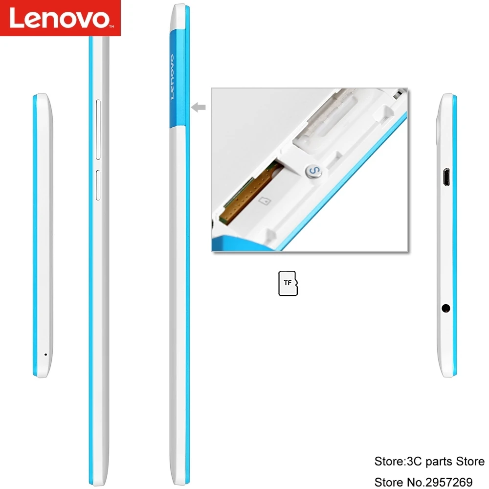 Lenovo Tab3 850F Wi Fi версия 8 дюймов 1 Гб ПЗУ 16 ОЗУ MT8161 1280x800 4290 мАч 2 МП 5 Мп планшетный ПК TB3