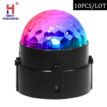 

3W Dj Light Rgb Color Remote Control Crystal Magic Mini Disco Ball Led Stage Lights For Ktv Wedding Party Light(10Psc/Lot)