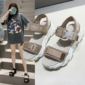 

YRRFUOT 2020 Summer Fashion Women Sandals Outdoor Refreshing Shoes Woman Casual Flat Hot Beach Sandals Trend Women Casual Snadal