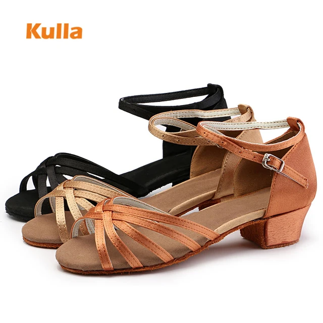 Dancing Shoes Kids Latin Salsa Tango Ballroom Dance Shoes Low Heels Women's Girls Zapatos Baile Mujer Latino 26-40 - Dance AliExpress