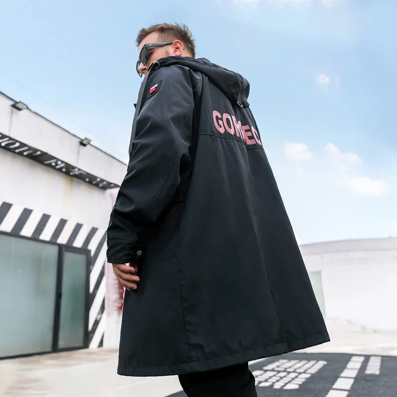 Осенний большой высокий мужской s плюс размер 5XL 6XL Тренч бренд ветровка пальто мужской длинный Тренч пальто более размер d мужские куртки