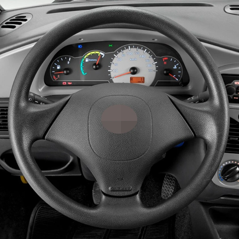 DIY сшитые вручную черные мягкие чехлы рулевого колеса автомобиля из