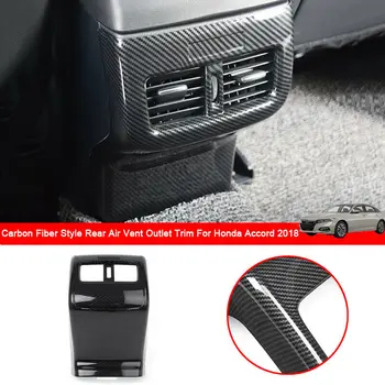 

New Arrival High Quality Carbon Fiber Rear Armrest Box Air Vent Outlet Trim For Honda Accord 2018-2020