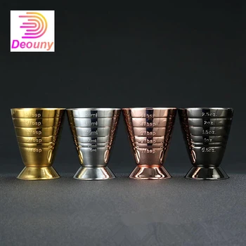 

DEOUNY Jigger Bar For Cocktails Pour Alcohol Stainless steel Measuring Magic Cup Bartender Set 75ml Rum Barman Wine Accessories
