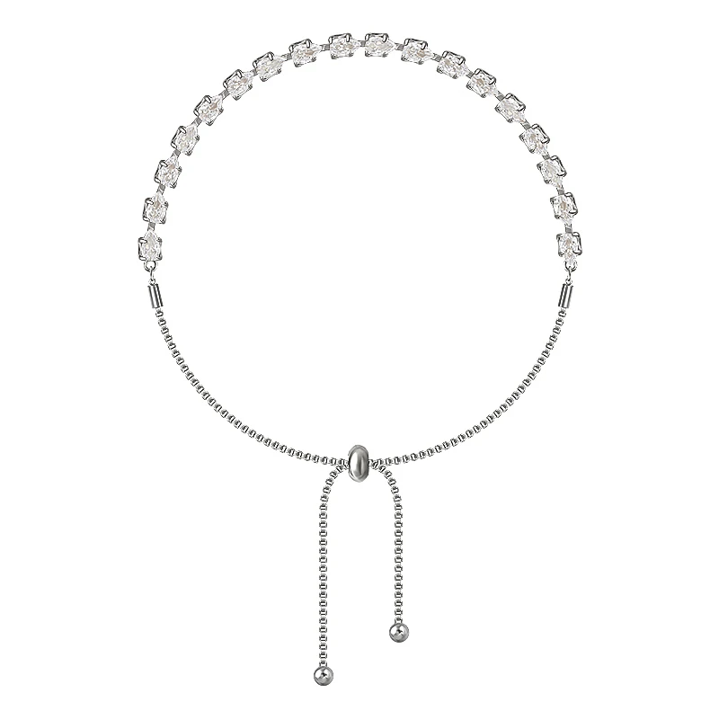 Luxury Premium Zircon Gold Pull Adjustable Bracelets For Woman 2021 Korean Fashion Jewelry Wedding Party Girl's Simple Bracelet - Image 6