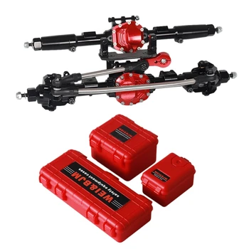 

Aluminum Alloy Front/Rear Axle Scx10 Ii 90046 90047 1/10 Rc Crawler Wear-Resistant Upgrade Belt Box Decoration(Rear Axle Rever