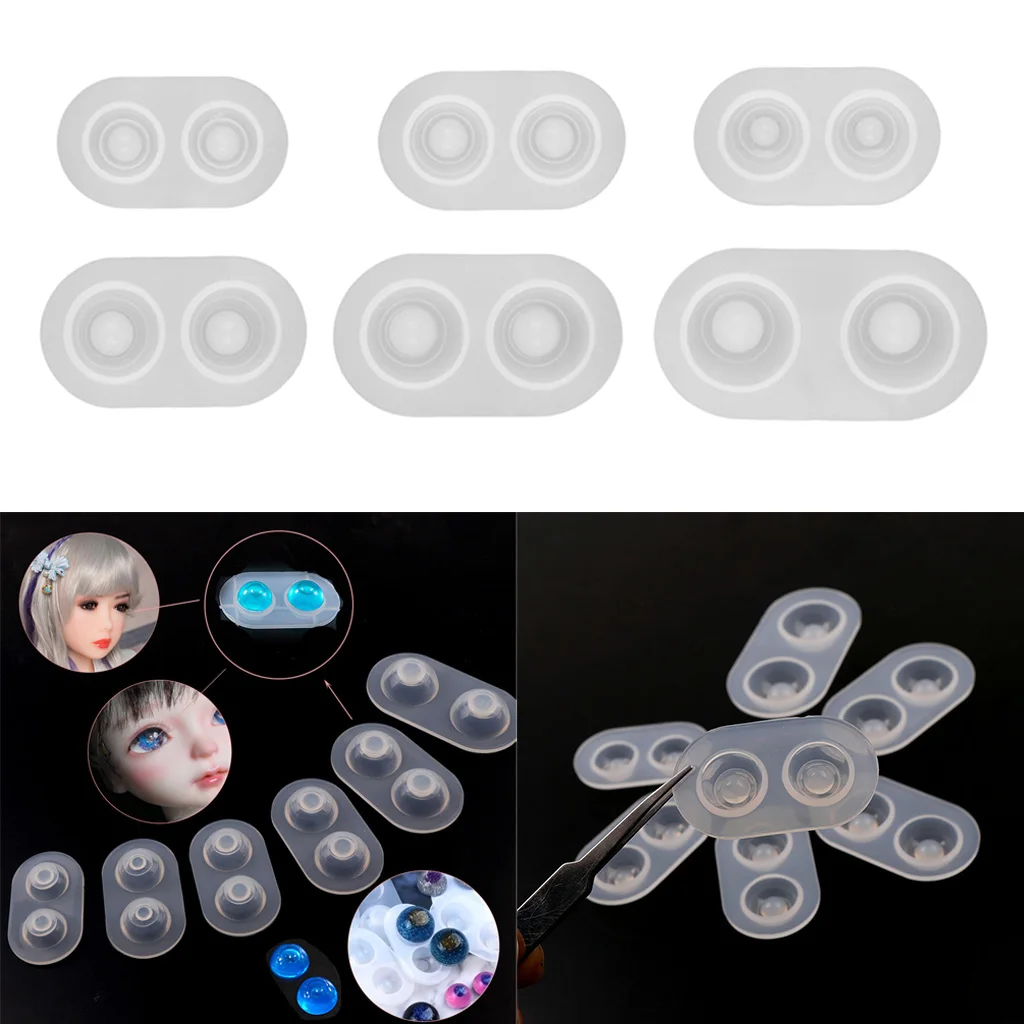 BJD eye mold resin eyeball eye silicone mold sd resin mold, 6pcs - 14mm 16mm 18mm 20mm 22mm