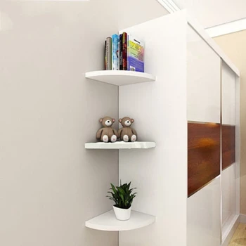 

3Pcs Corner Bathroom Shelf Organizer Wall Shelf Kitchen Storage Rack Shower Holder Home Bookshelf Shelves Storage