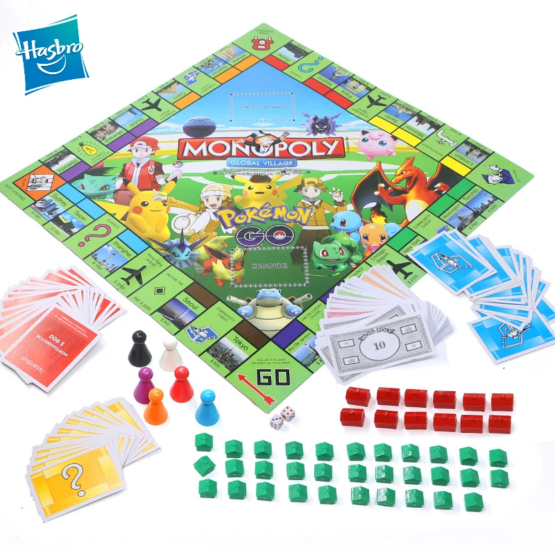 Hasbro Pokemon Monopoly game new pet board millionaire board game chess magic baby Monopoly Party Games and Puzzles toys 1