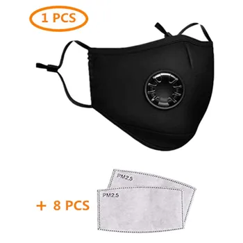 

Outdoor PM2.5 Anti-dust Reusable Face Covers Mouth Facemask Filters Dustproof Carbon Filter Valve mascarilla Topmask Adult