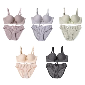 

Fashion Sweet Push Up Seamless Underwear Set Summer Sexy Solid Color Women's Bra Briefs Set New