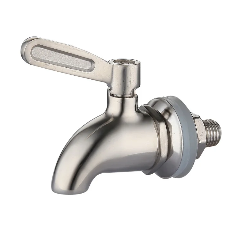 Bar Beverage Wine Barrel Faucet Drink Dispenser Tap Spigot Water 304 Stainless Steel Coffee Juice Taps Silver 12mm 16mm 3