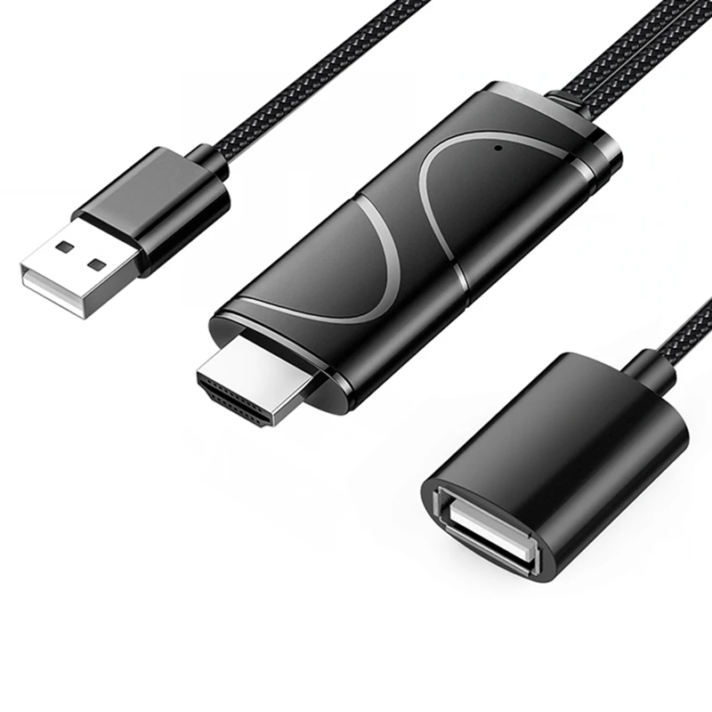 Дисплей кабель программный ключ 1080P USB к HDMI Кабель Micro-USB/type-C интерфейс Поддержка 4K Совместимость с Android и IOS