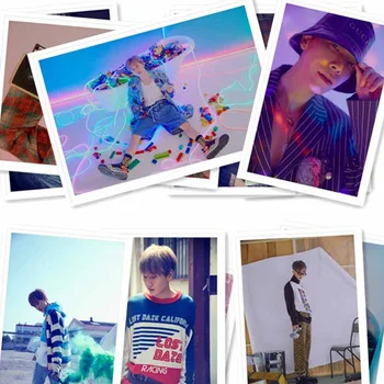 

Kpop Super Junior New Album Time_Slip Crystal Card Sticker Photo Stikcy Card Lomo Photo Card Sticker With Metal Box 30pcs