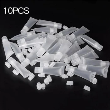 

10 Pcs/lot 8/10/15ml DIY Empty Lipstick Tube Lip Balm Soft Tube Makeup Squeeze Clear Lip Gloss Container Empty Lipstick Tube