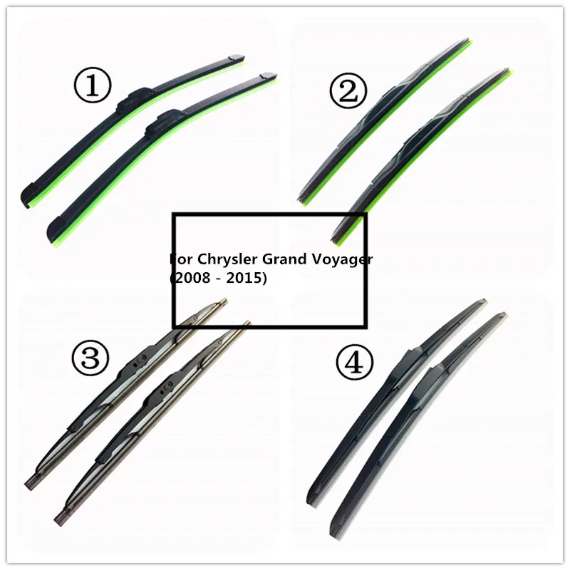 

Four kinds of Wiper Blade Car windshield wiper For Chrysler Grand Voyager (2008 - 2015),size:26" & 20"