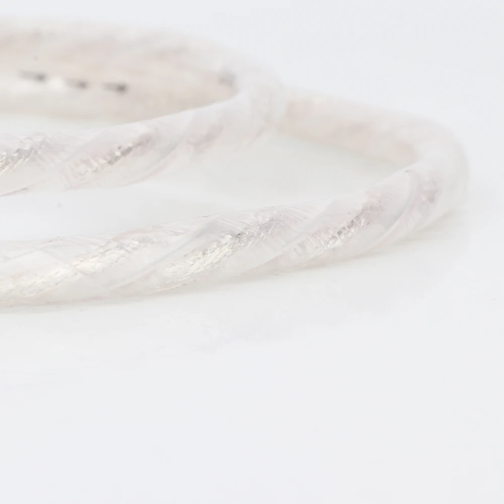 Hi-End versilbertes Kristall-Hifi-Audiokabel Bulk Braid transparentes PVC-Audiokabel – Detail 4