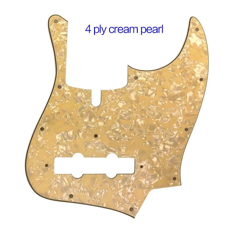 4 ply cream pearl Pleroo гитарные детали Pickguard US 11 отверстий ателье Z DAL 5 струнная скретч пластина для джазовая бас-гитара - Цвет: 4 ply cream pearl