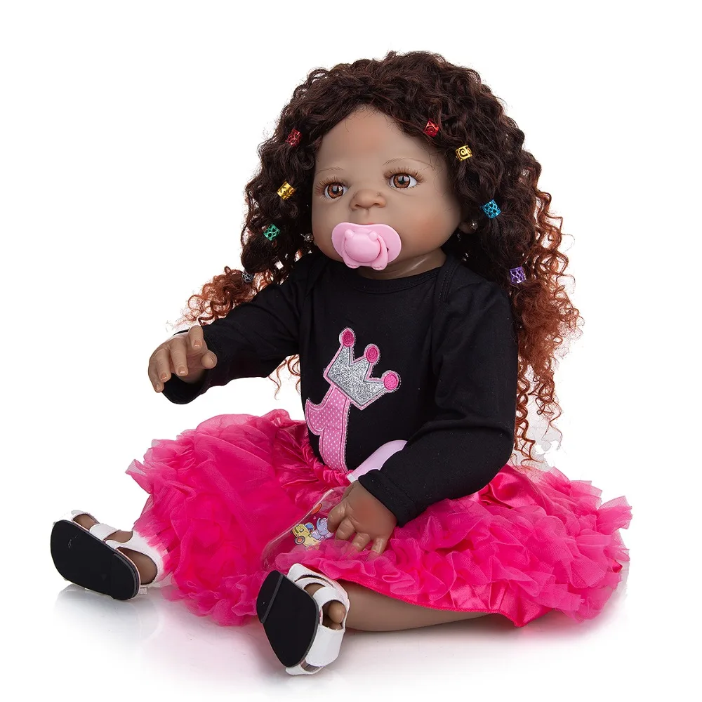 Keiumi Bebê Reborn Menina 57cm Negra Cabelo Crespo Implantado Fio Fio Corpo  Silicone Banho Hiper Realista Molde Saskia Original Chupeta Mamadeira Black  Friday  Mercado Livre Natal São Paulo Paraíba Curitiba Goiás 