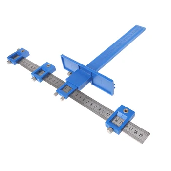 

Cabinet Hardware Jig Adjustable Punch Locator Drill Guide Portable Sleeve Woodworking Drilling Dowelling Tool for Door Handles