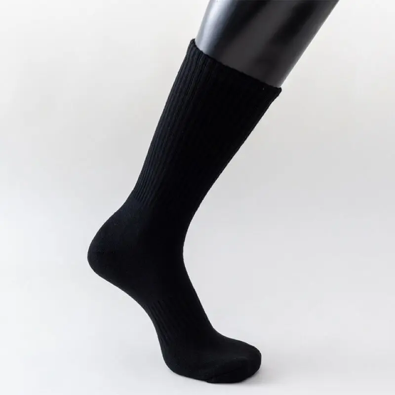 1 пар/лот = 2 штуки осень-зима черный, белый цвет носков из махровой ткани толстые длинные носки без пятки спортивные мужские баскетбольные мужские носки в деловом стиле