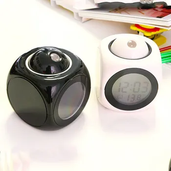 

Projection Multi-function Projection Alarm Clock Digital LCD Display Voice Talking Snooze Temperature LED Wall Ceiling Clock