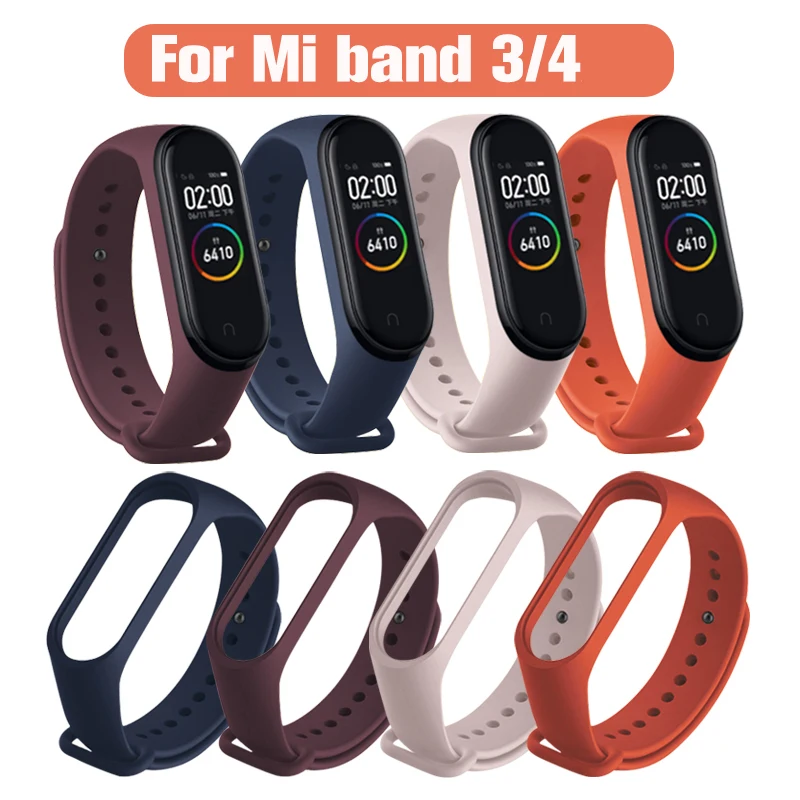 Силиконовый ремешок для браслета Xiaomi mi band 4 3 спортивный Mi Band | Электроника