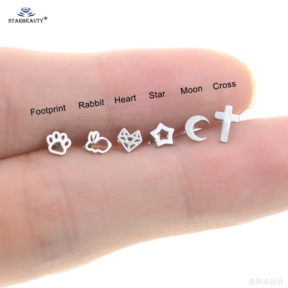 Piercing Jewelry Body Piercing Jewelry Body Jewelry Ear Piercing Jewelry Body Piercing Earrings Metal Jewelry 2Pcs 16G Bar Hollow Rabbit Earrings Heart Nose Stud Labret Ear Piercing Helix Tragus Cartilage Conch Lip Ring серьги Jewelry