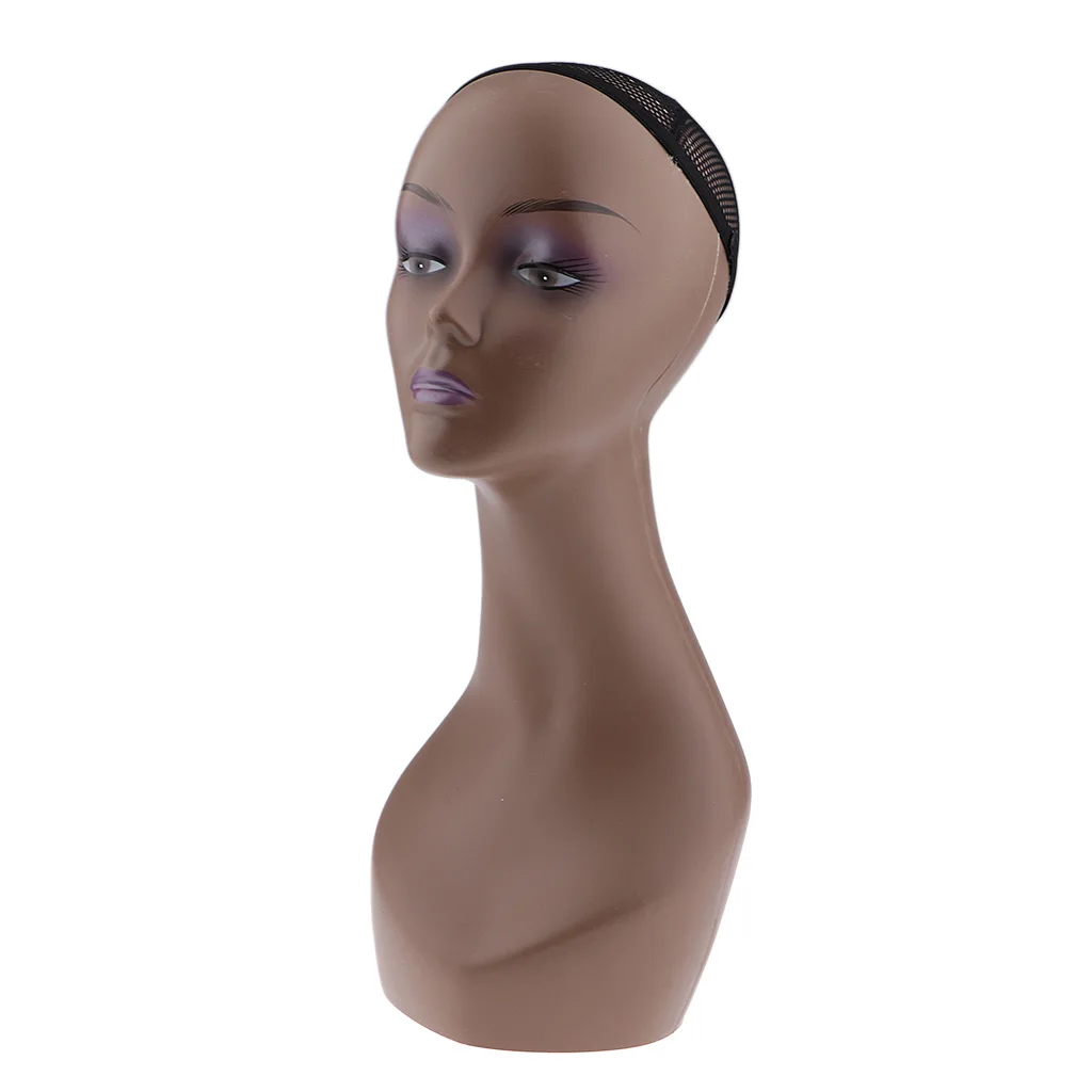 Female Mannequin Manikin Model Head Wig Cap Jewelry Hat Display Holder Stand Wig Stand Training Head for Beauty Salon